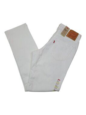 Levis Mens 541 Athletic Taper Jeans W30 L34 White Stretch Denim Mid-Rise